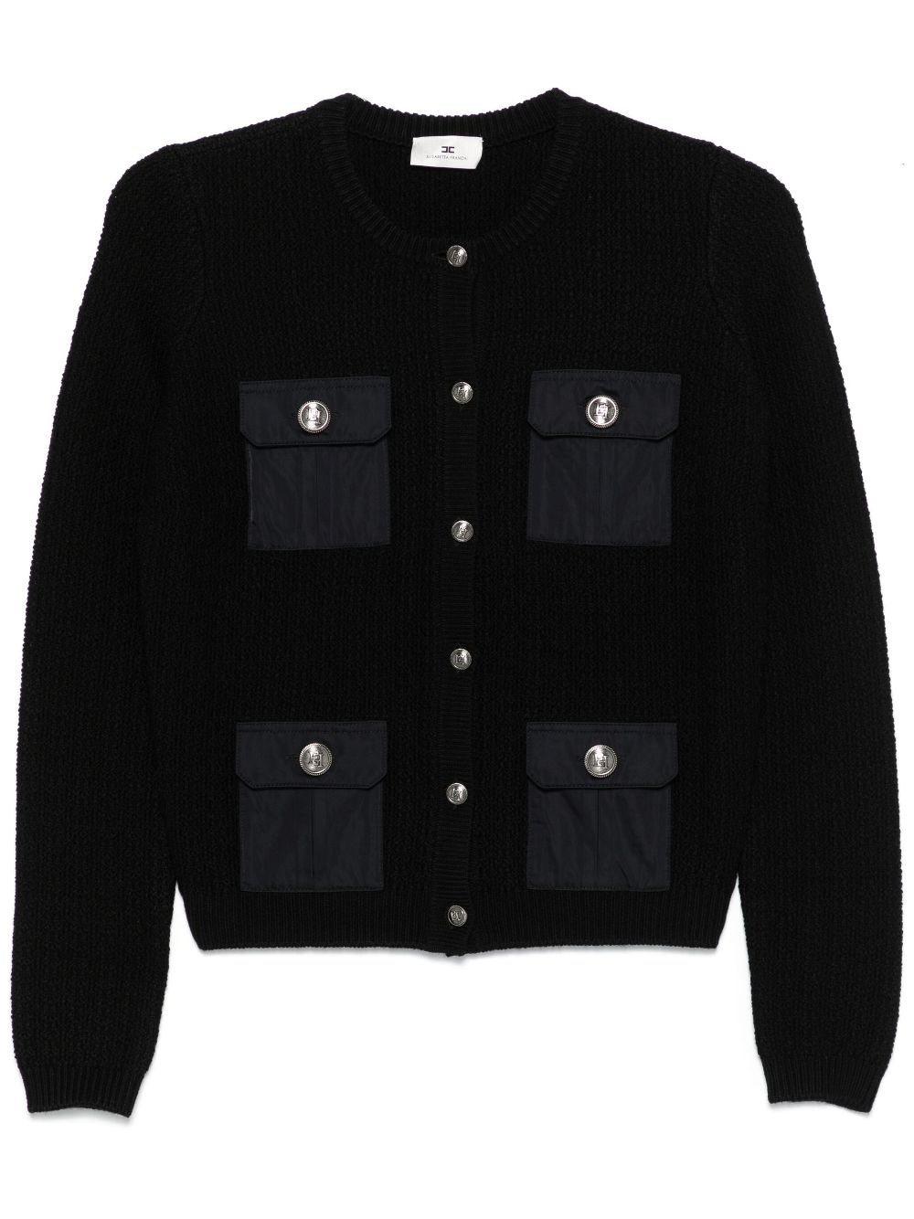 Elisabetta Franchi bouclé cardigan - Black