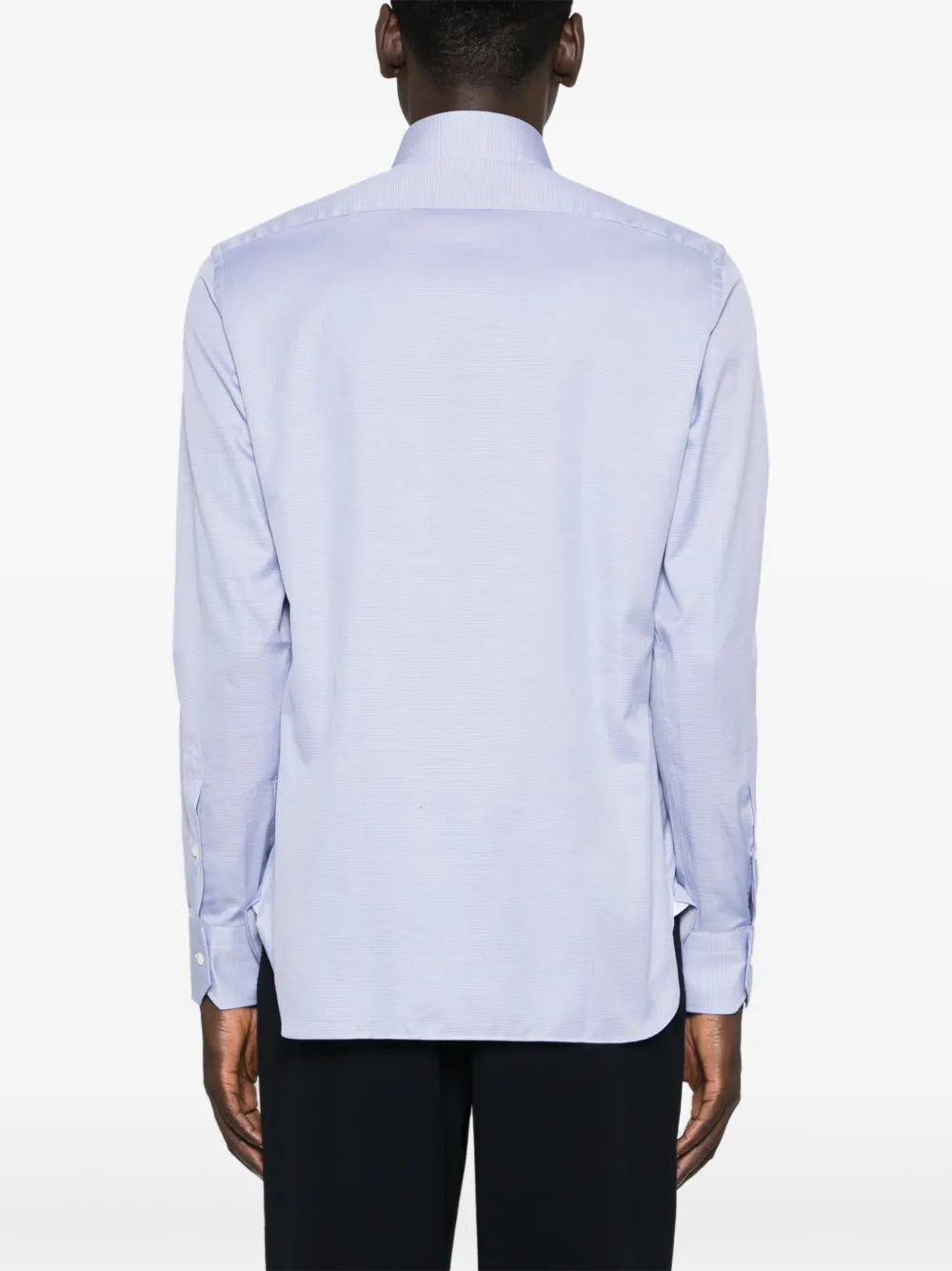 Zegna Overhemd met jacquard Blauw