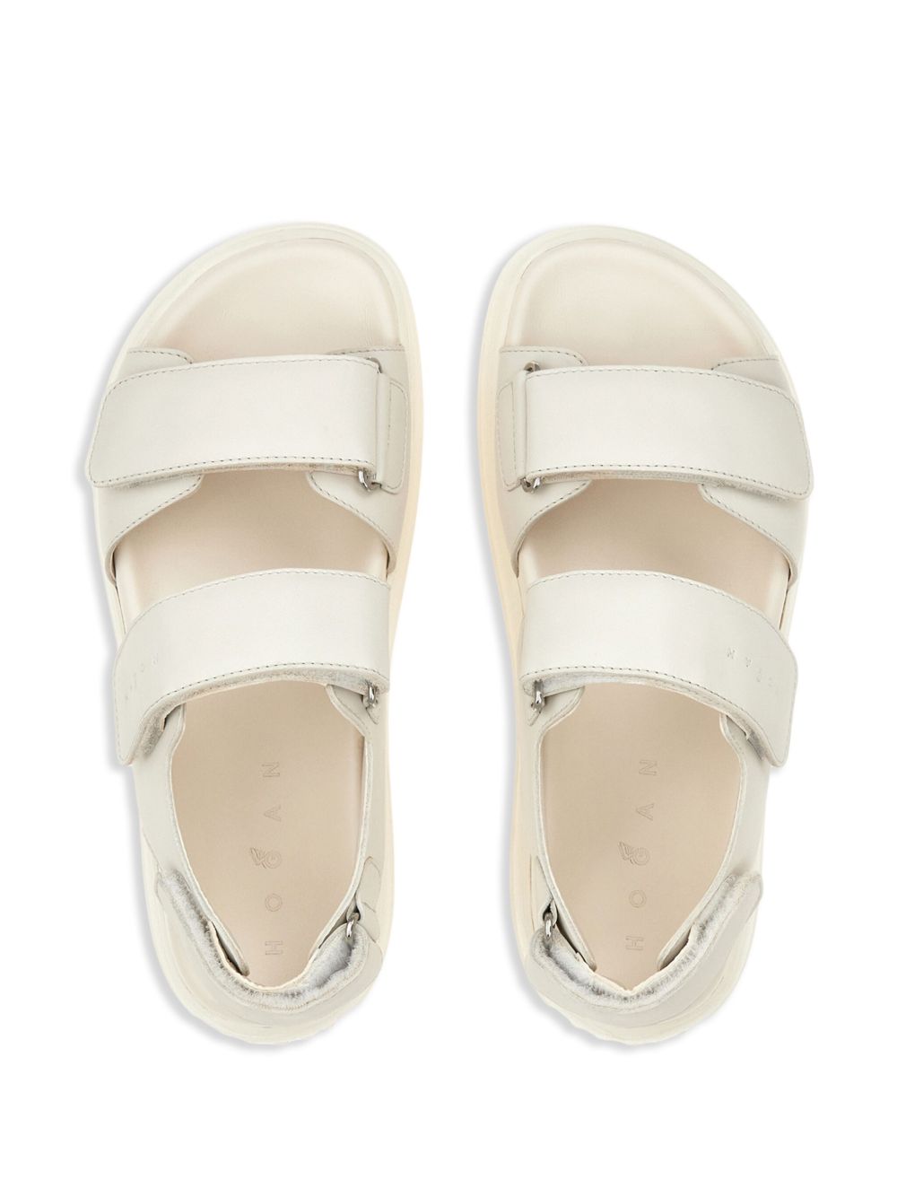 HOGAN STRAPED LEATHER SANDALS