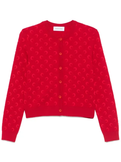 Marine Serre moon-jacquard cardigan