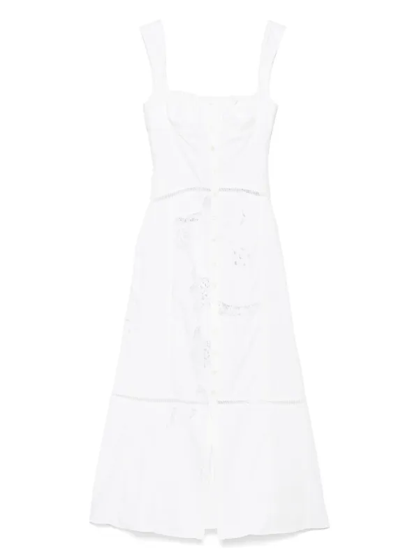 marine serre midi dress MARINE SERRE MOON-PRINT JACQUARD MIDI DRESS