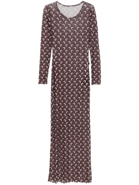 Marine Serre Moon-print maxi dress