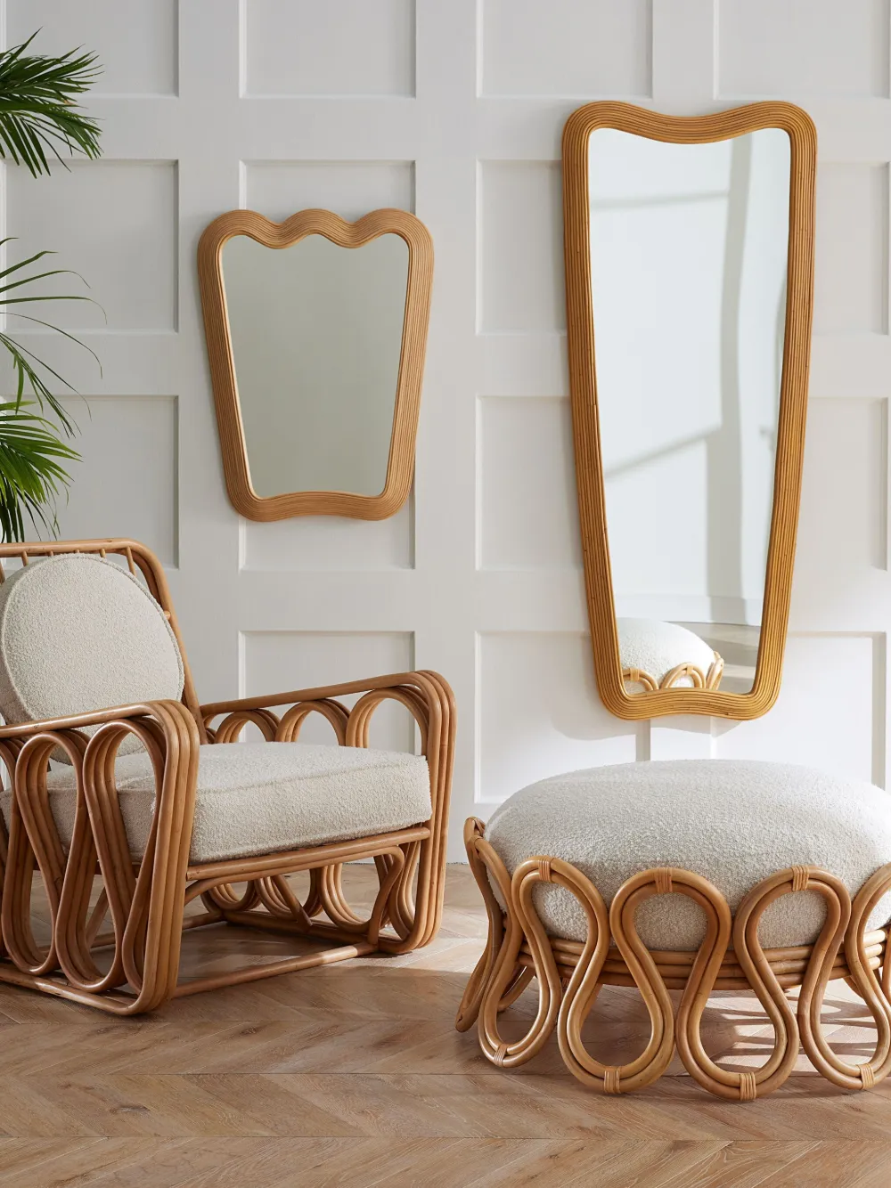  Jonathan Adler Ja Riviera Ripple Mirror - Neutrals 