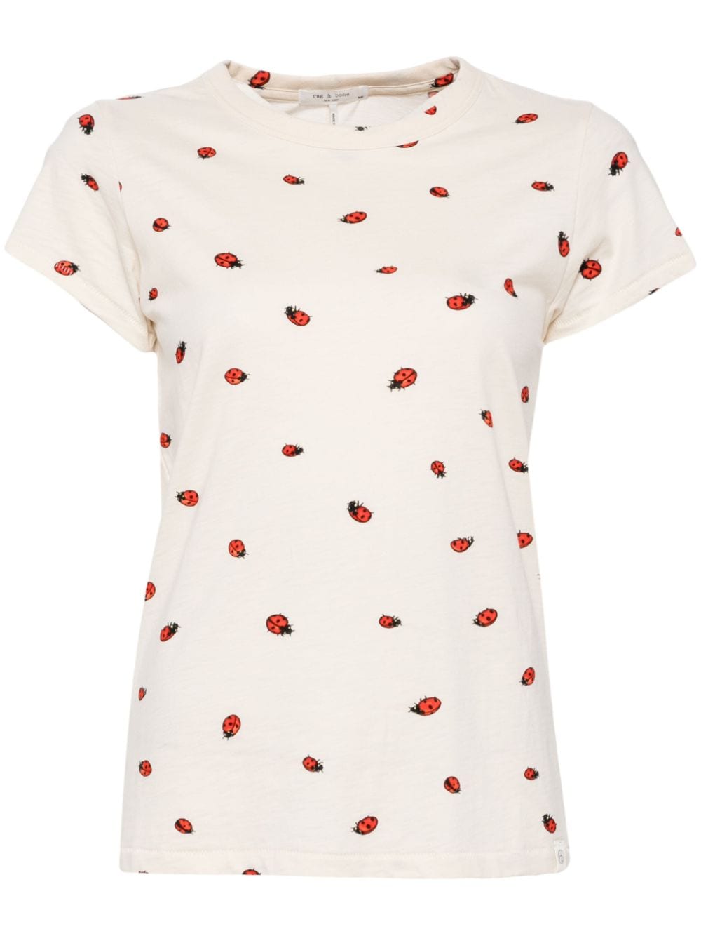 Shop Rag & Bone Ladybug Cotton T-shirt In Neutrals