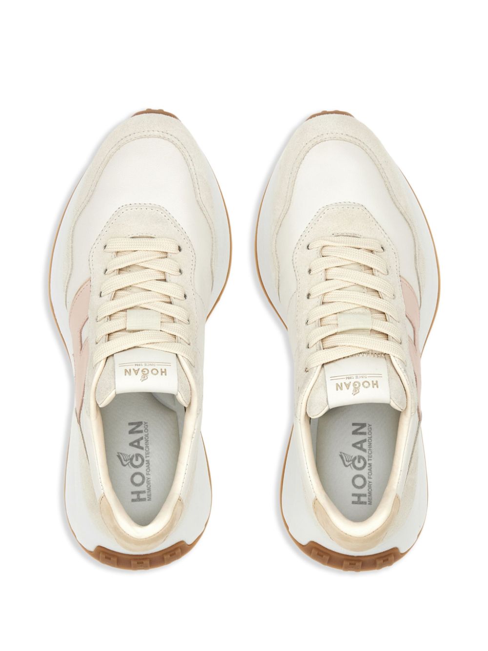 Hogan logo-patch sneakers Neutrals