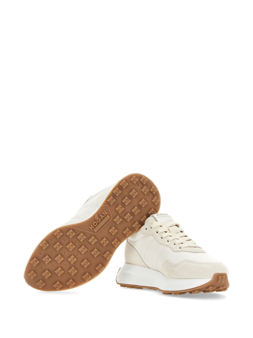 Hogan logo-patch sneakers Neutrals