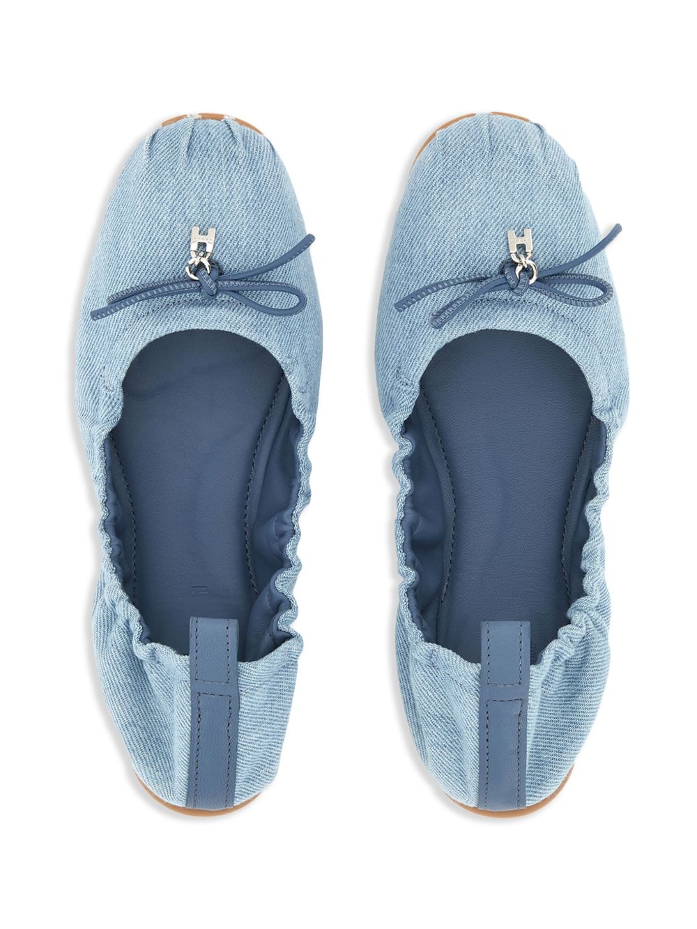 HOGAN DENIM BALLERINA SHOES