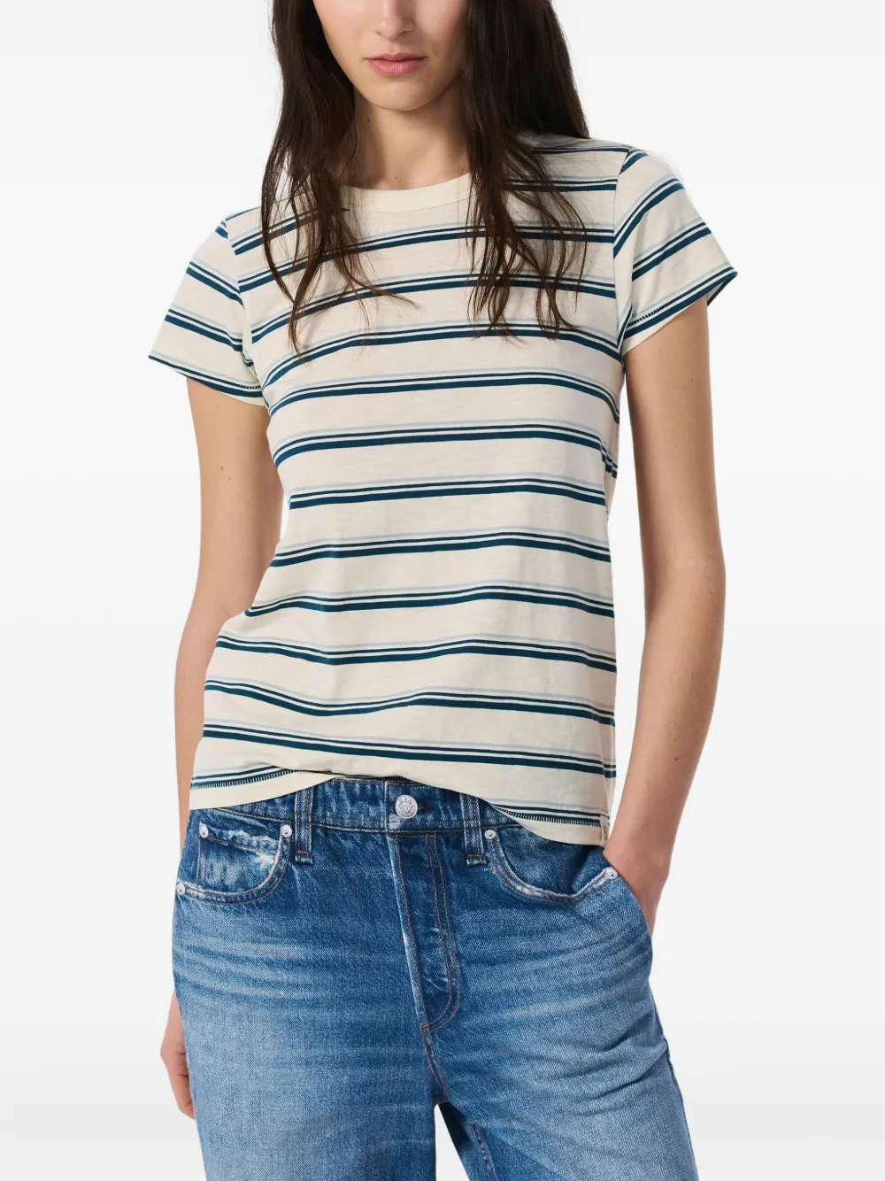 rag & bone The Slub T-shirt Blauw