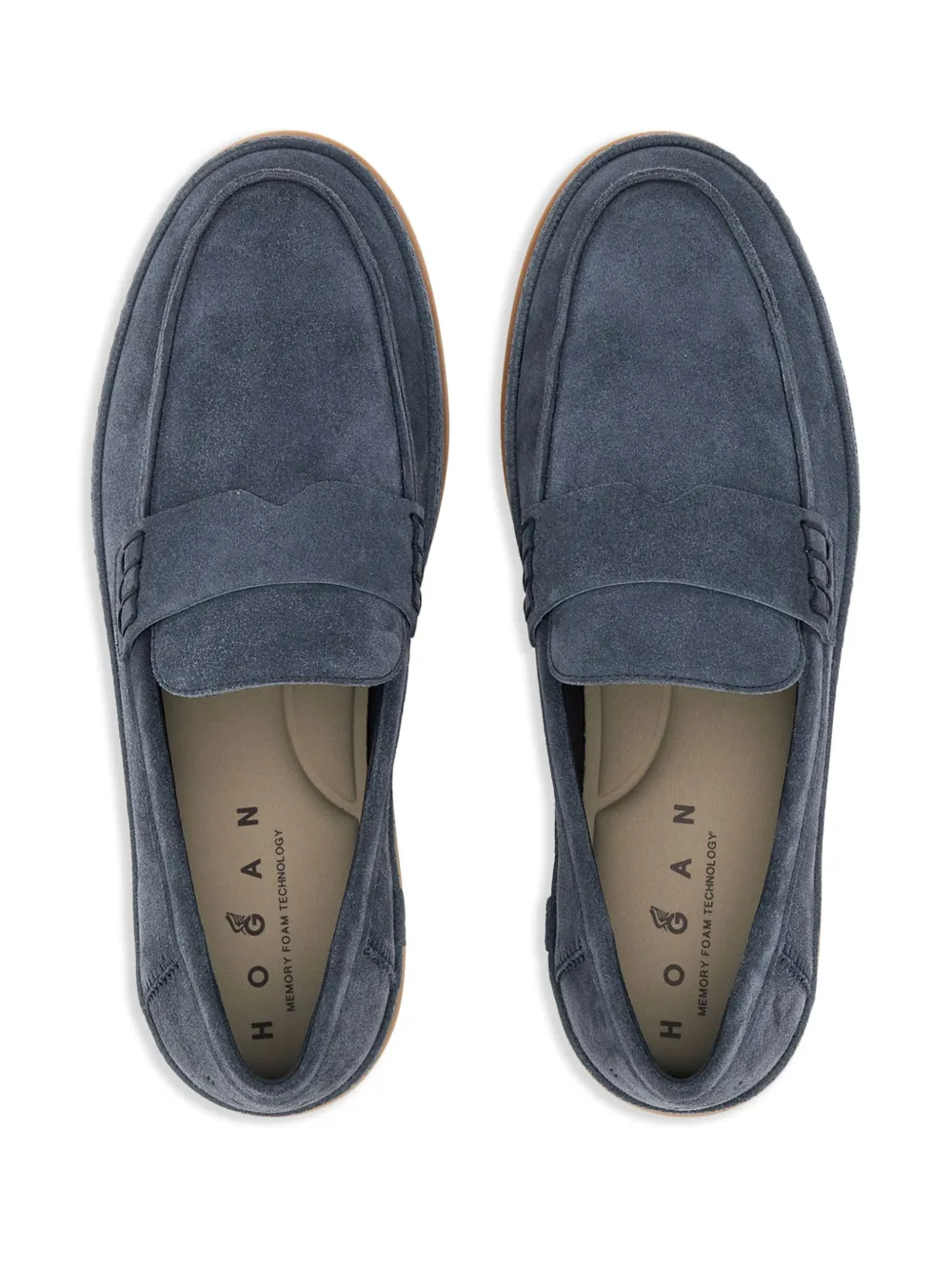 Hogan suede loafers Blue