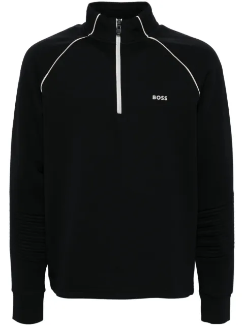 BOSS sweat à col zippé
