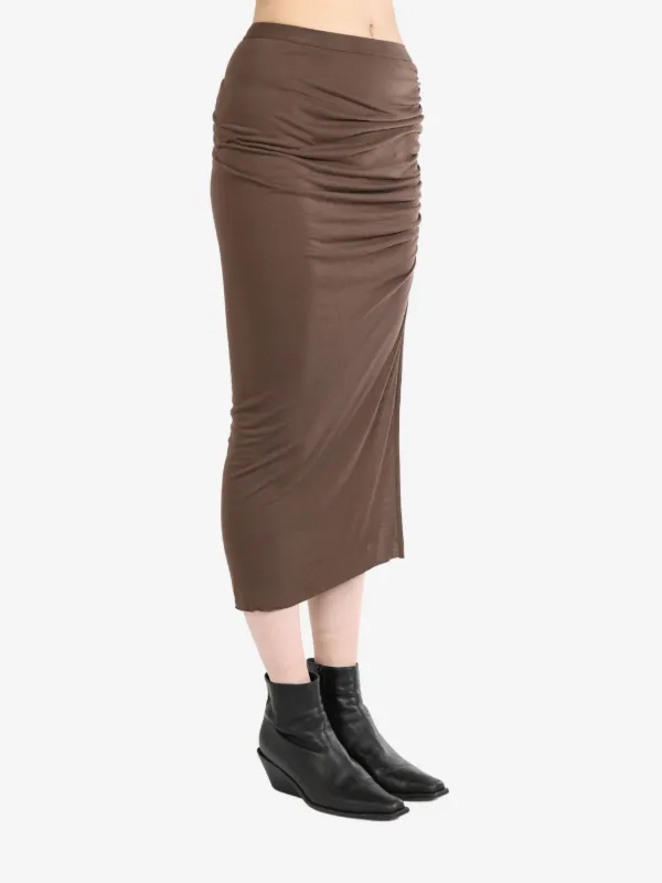 Rick Owens Lilies Svita Skirt | Brown | FARFETCH