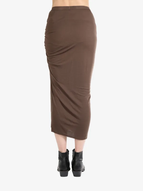 Rick Owens Lilies Svita Skirt | Brown | FARFETCH