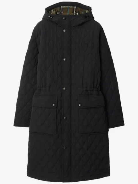 Burberry parka con capucha y cinturón