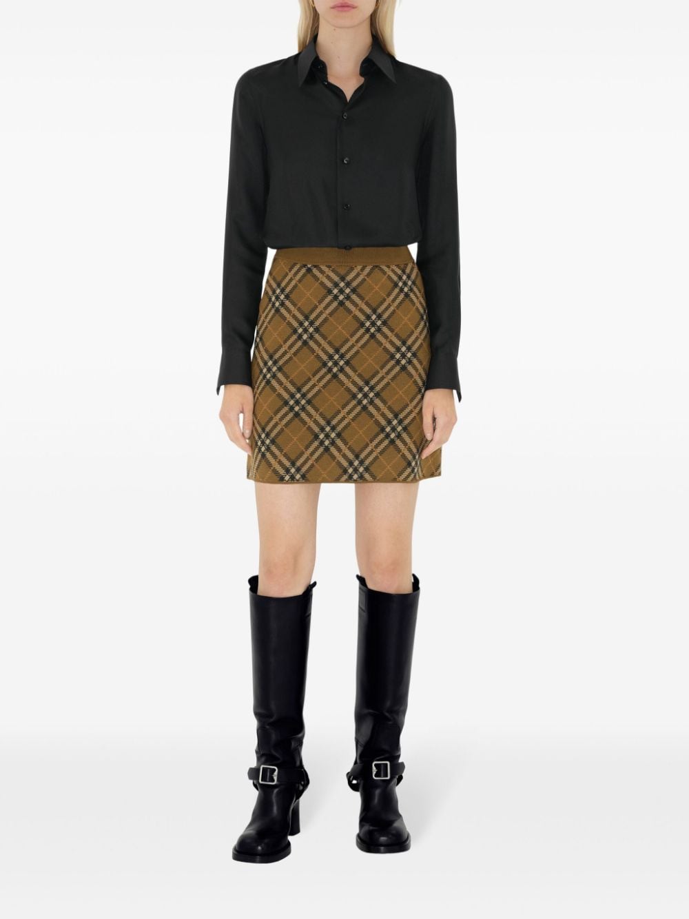 Burberry check mini skirt - Beige