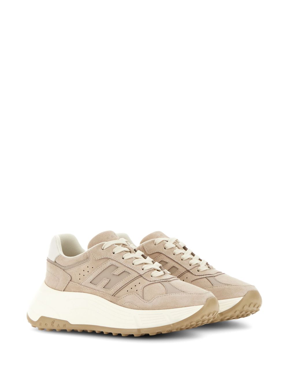 Hogan Sneakers met logo - Beige