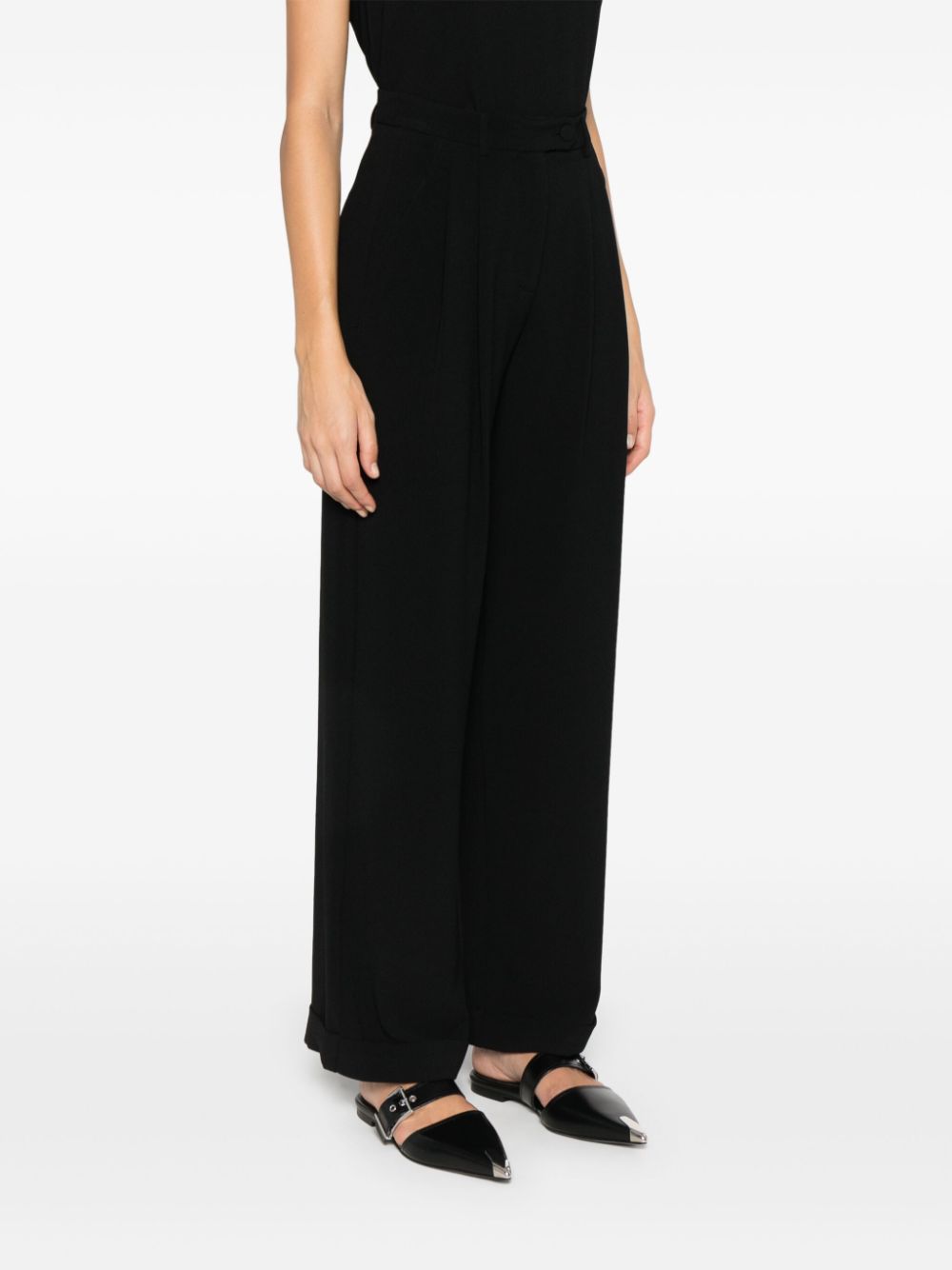 Emporio Armani pleat sable trousers Women