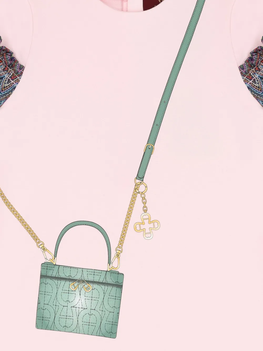 Aigner Kids Jurk met print Roze