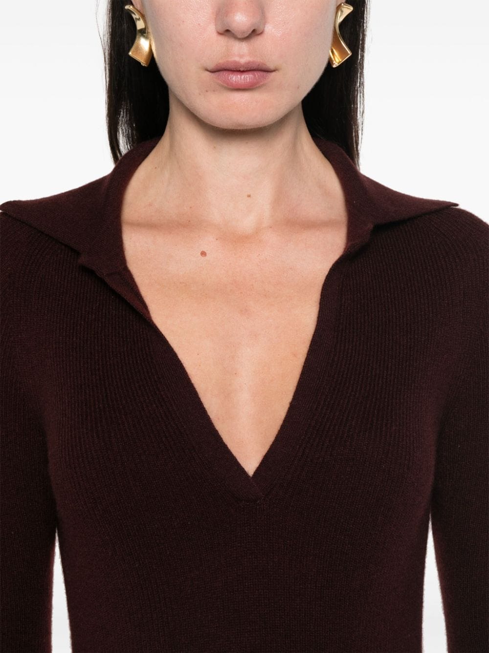 Shop Ermanno Scervino Knitted Polo Top In Red