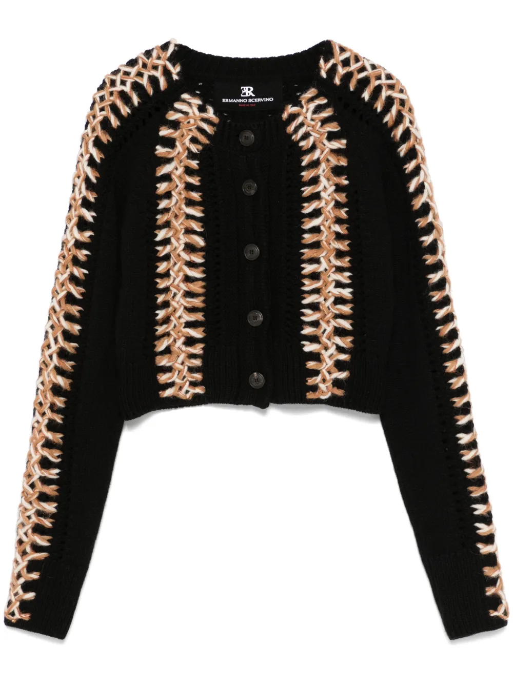 Ermanno Scervino Vest met colourblocking Zwart