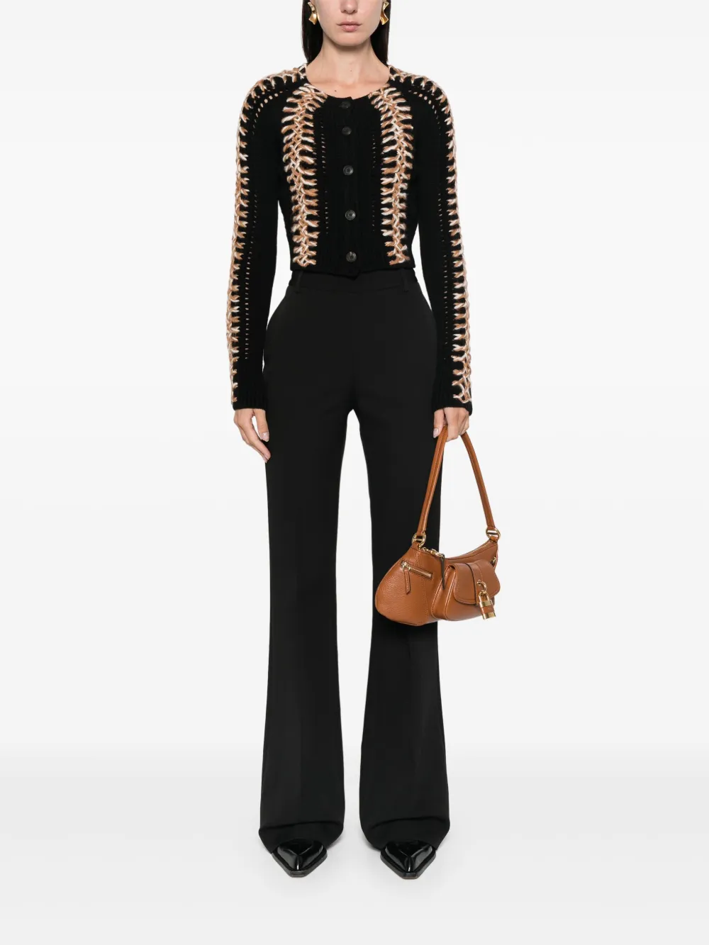 Ermanno Scervino Vest met colourblocking - Zwart