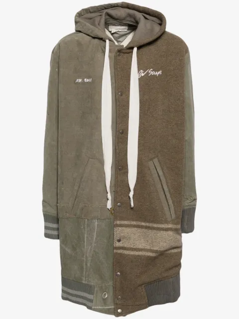 Greg Lauren logo-embroidered patchwork jacket 