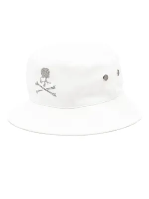 mastermind WORLD ハット　白　ホワイト Mastermind World Logo Print Bucket Hat | Black | FARFETCH CA