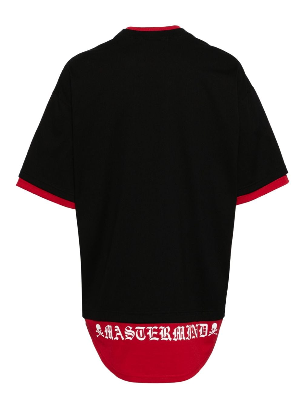 Mastermind Japan layered skull-print T-shirt - Zwart