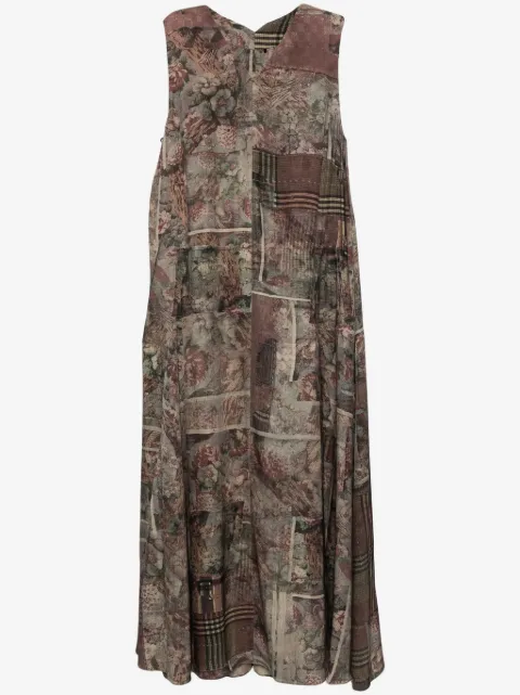 Ziggy Chen Midikleid mit abstraktem Print