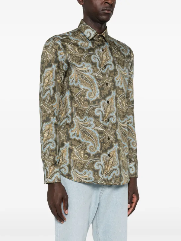 ETRO ペイズリー シャツ | グリーン | FARFETCH JP