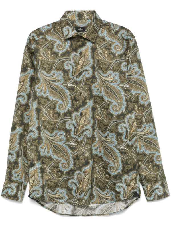 ETRO ペイズリー シャツ | グリーン | FARFETCH JP