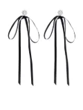 Simone Rocha bow-ribbon earrings - Black