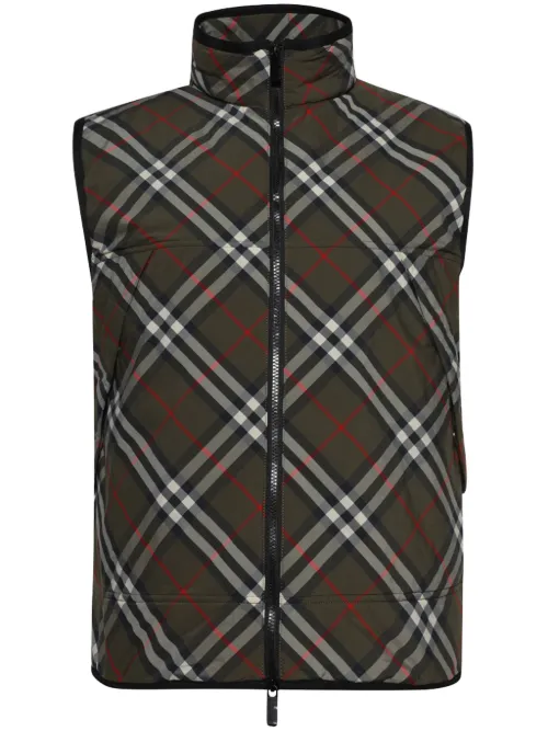 Burberry gilet à carreaux - Vert - Burberry - Modalova