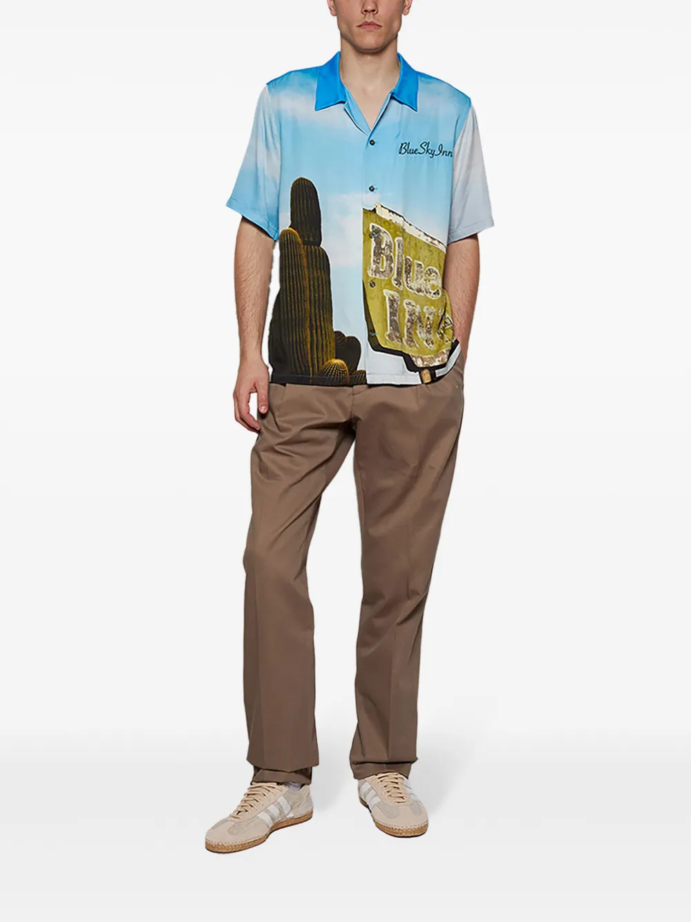 BLUE SKY INN Cactus overhemd - Blauw