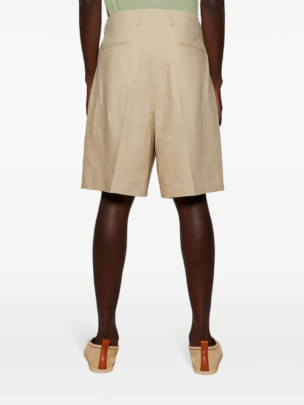 Loro Piana Linnen bermuda shorts Beige