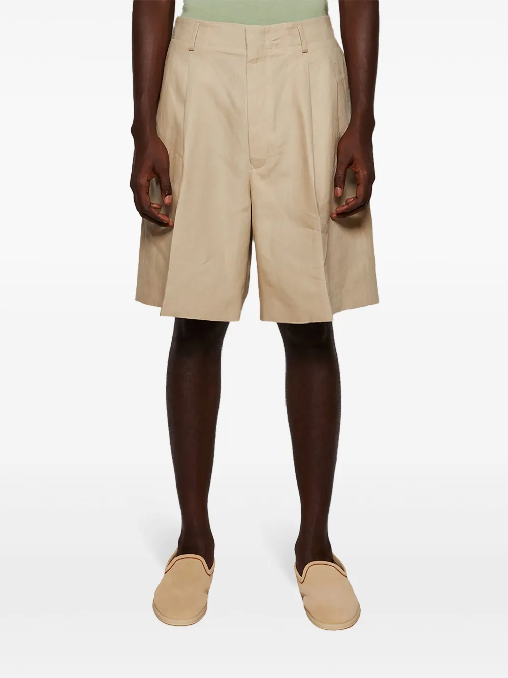 Loro Piana Linnen bermuda shorts Beige