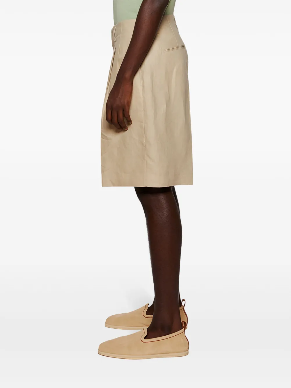 Loro Piana Linnen bermuda shorts Beige