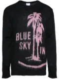 BLUE SKY INN mohair logo knit crewneck jumper - Black