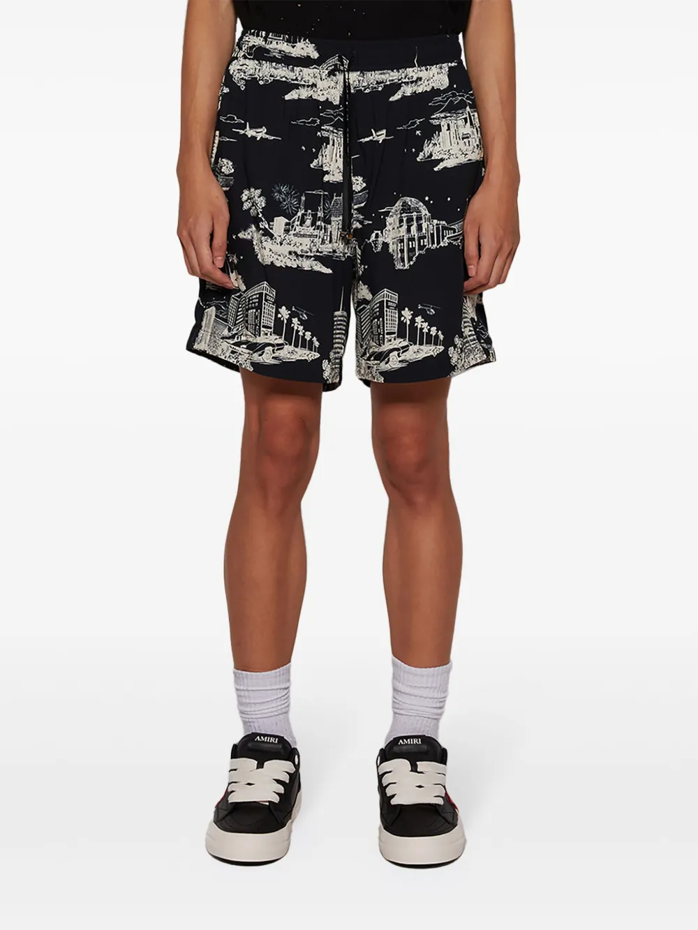AMIRI LA Landmark shorts met print Zwart