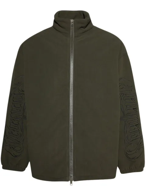 VETEMENTS logo-embroidered fleece jacket 