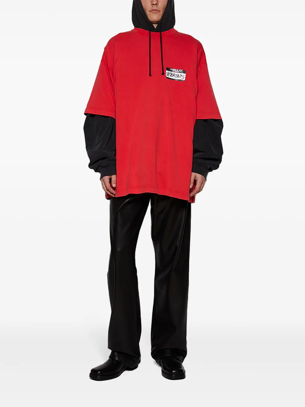 VETEMENTS Paris XXXL hoodie Zwart