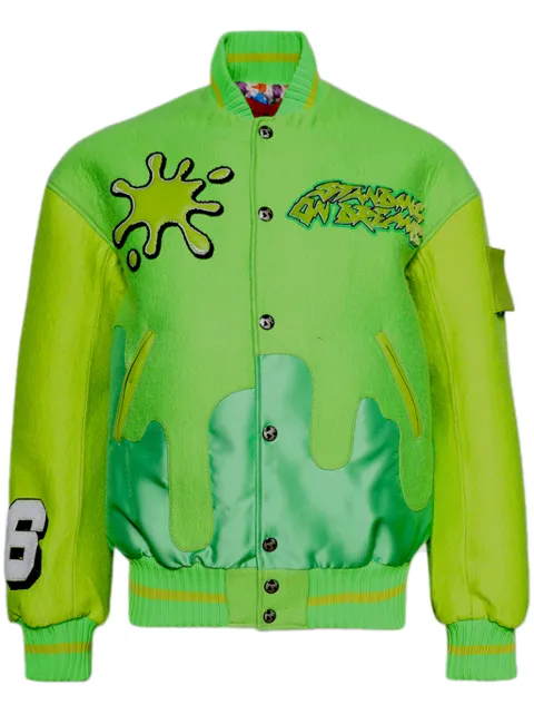 MEMBERS OF THE RAGE oversized varsity jacket