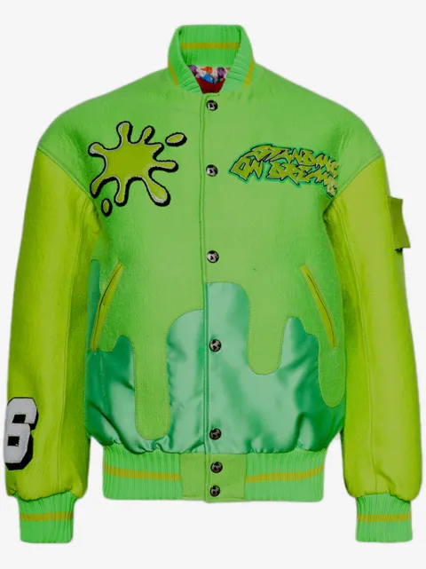 MEMBERS OF THE RAGE oversized varsity jacket
