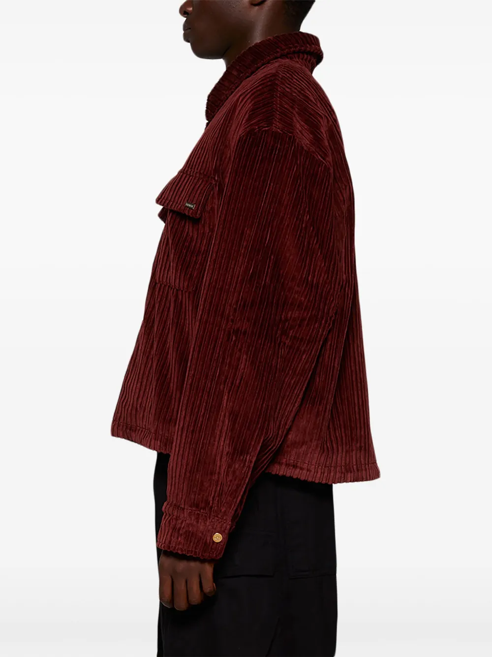 Nahmias Corduroy Shirt Jacket In Red