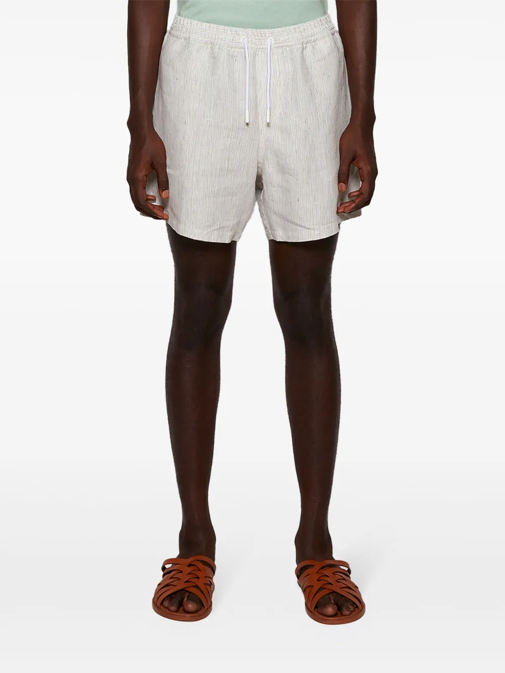 Loro Piana Gestreepte shorts Wit