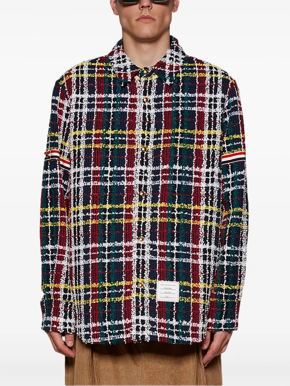 Thom Browne Shirtjack met tartan ruit Rood