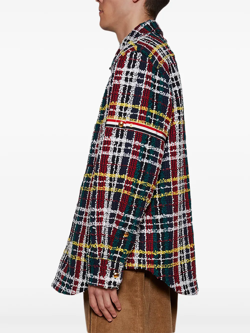 Thom Browne Shirtjack met tartan ruit Rood