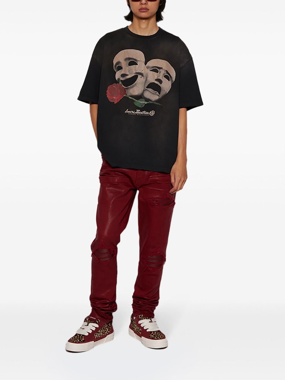 AMIRI Gecoate jeans - Rood