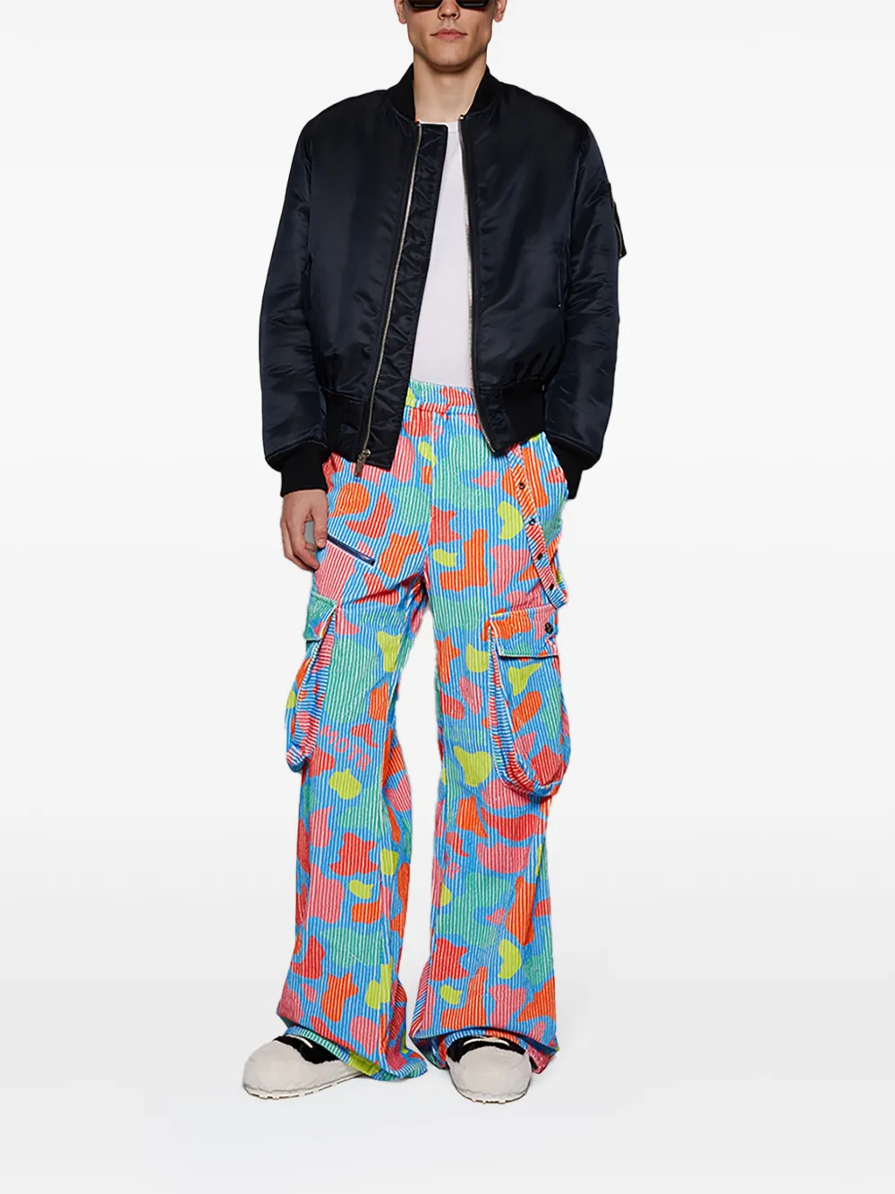 MEMBERS OF THE RAGE Hero Camo Cord cargo broek - Blauw