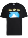BLUE SKY INN Postcard T-shirt - Black