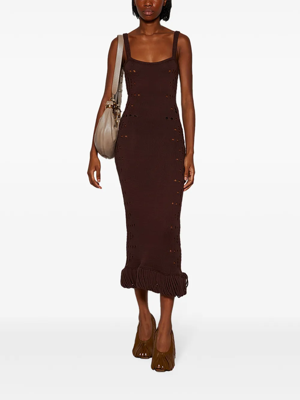 Diotima Moore jurk - Bruin